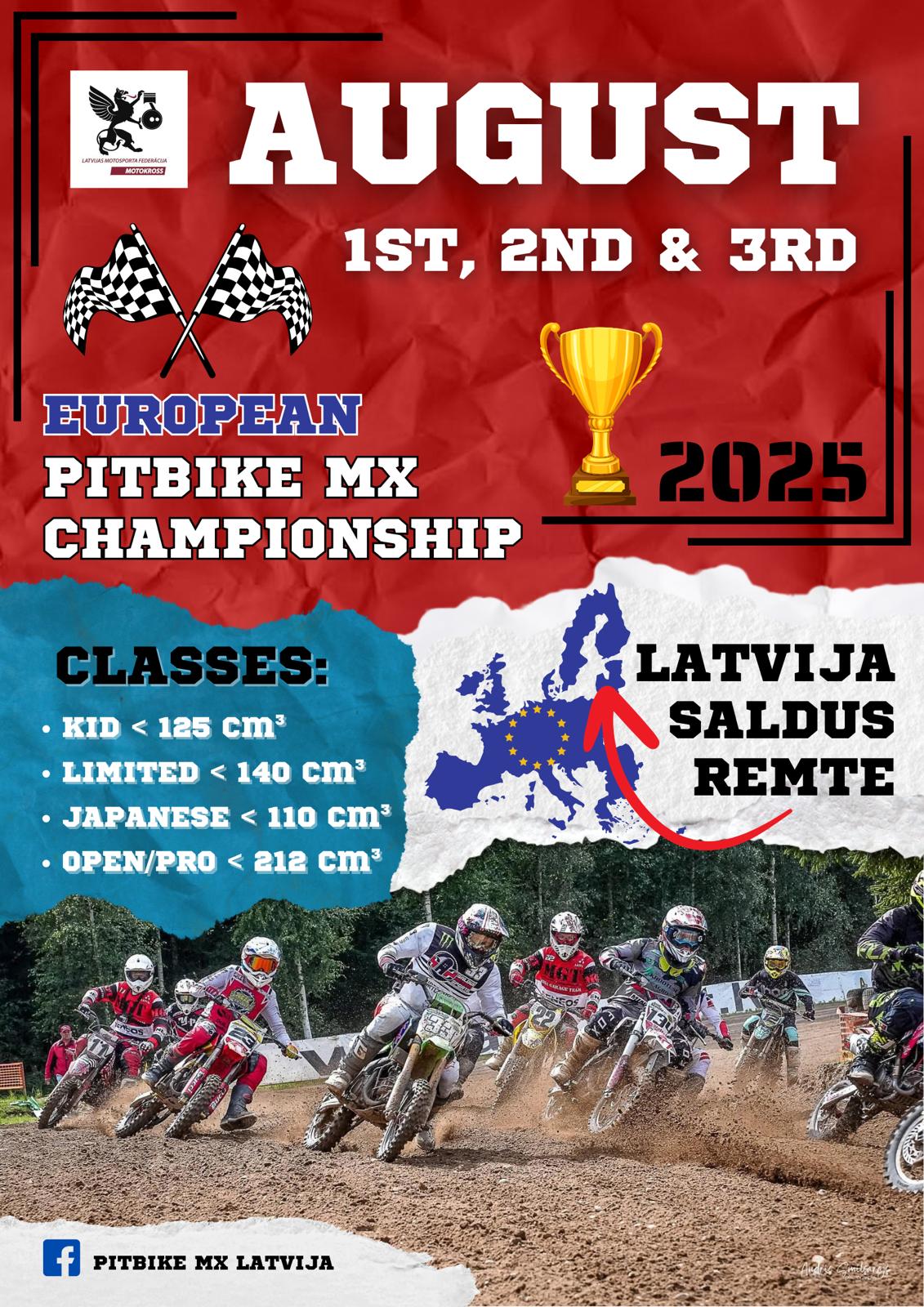 Biļete: Eiropas Čempionāts PitBike Motokrosā 2025, Remtē